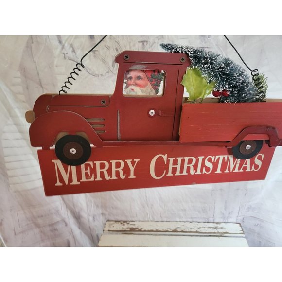 Truck Xmas country folk holiday decor home - Picture 3 of 6